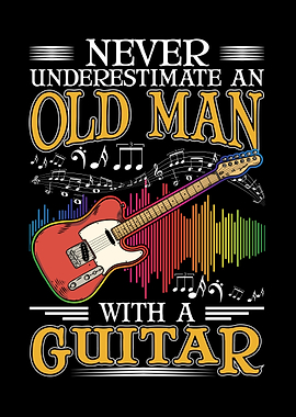 Guitarist Old Man Guitar