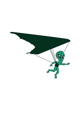 Hang gliding alien
