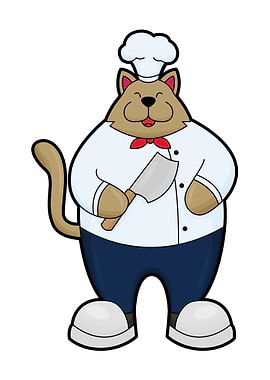 Cat Chef Kitchenknife