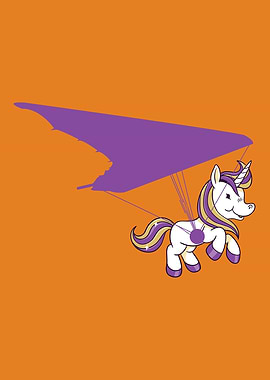 Hang gliding unicorn