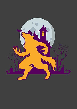Werewolf on halloween
