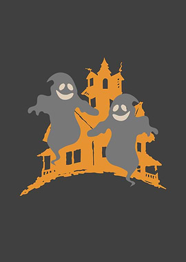 Two ghost on halloween