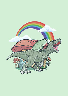 Cottagecore Frog Trex Dino