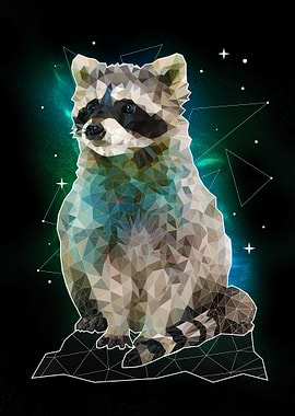 Polygon Kingdom Raccoon