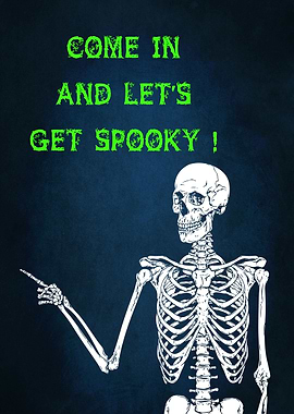 541 Halloween Text skelet