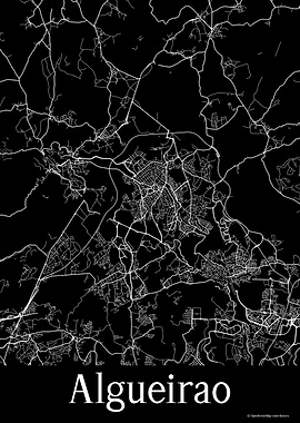 Algueirao Black Map