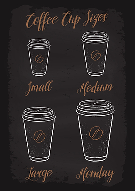 Coffee Cup Sizes Monday
