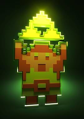 3D Classic Pixelated Link