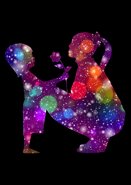 Winter Snow Ski Family