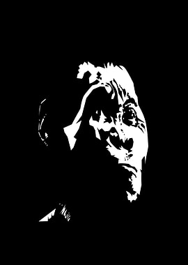 Ancient man silhouette