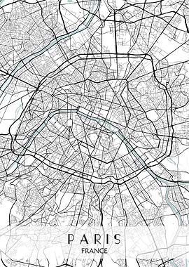 Paris City Map France