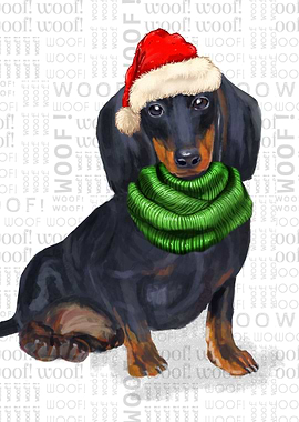 Christmas Dachshund