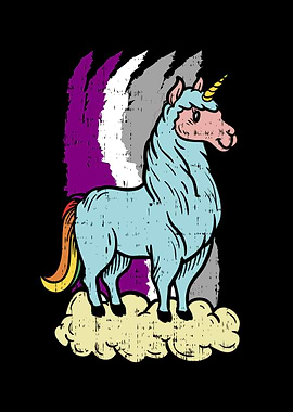 Asexual Lama Unicorn Pride