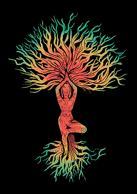 Yoga pose tree of life