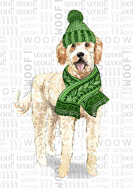 Goldendoodle Christmas Dog