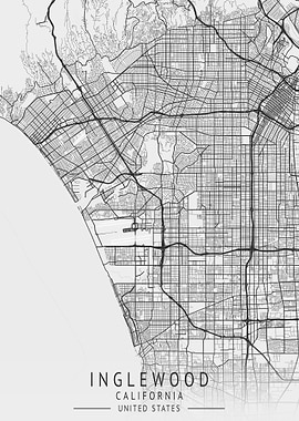 Inglewood California Map