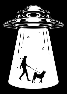 Akita UFO Alien Akita Dog