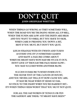 Do Not Quit Poem