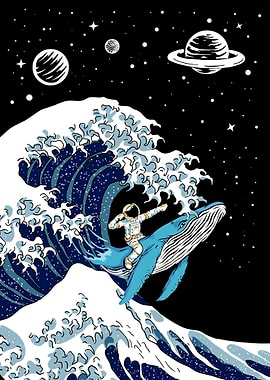 astronaut kanagawa wave