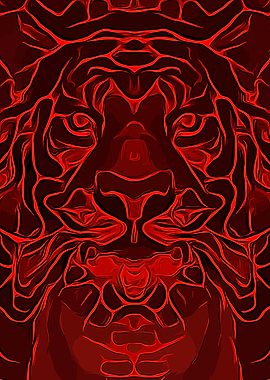 Tiger Red Mask
