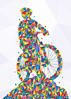 Downhill Mountain Biker