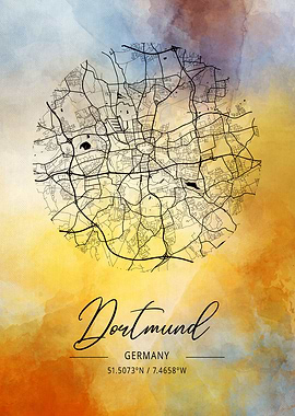 Dortmund City Map Germany