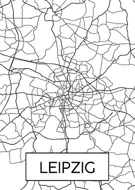 Leipzig Minimal City Map