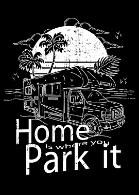 Camper van life sunset