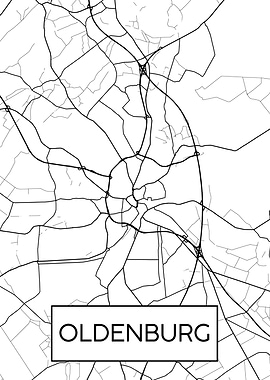 Oldenburg Minimal City Map