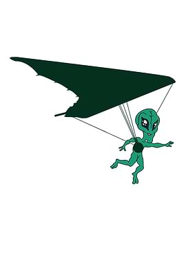 Parachuting alien
