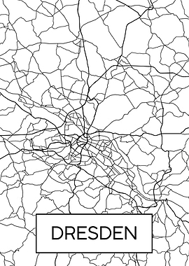 Dresden Minimal City Map