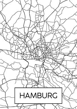 Hamburg Minimal City Map