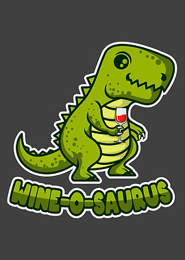 Wine Dino Trex Funny Wine