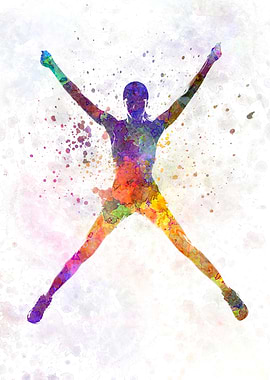 Runner in watercolor