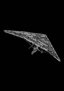 Typography hang gliding