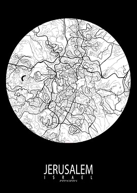 Jerusalem Map Full Moon