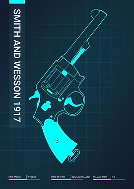 Smith and Wesson 1917 Gun