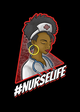 Nurse Afro Black Gift