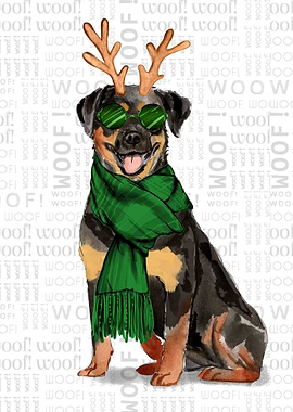 Rottweiler Christmas Dog