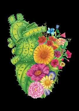 Cactus flowers minimalist