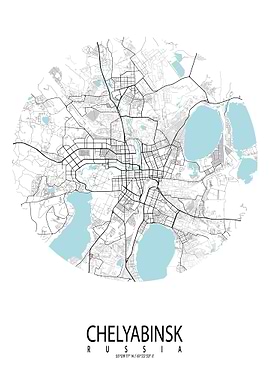 Chelyabinsk Map Circle