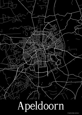 Apeldoorn Black Map