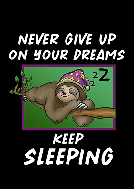 sloth is sleeping gift