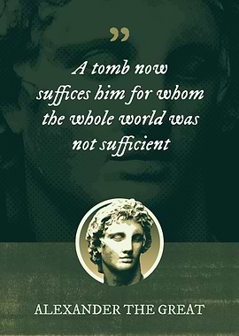 A tomb now suffices him