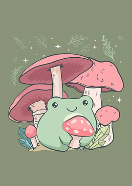 Cottagecore Kawaii Frog