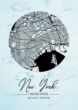 New York Alpha Watercolor