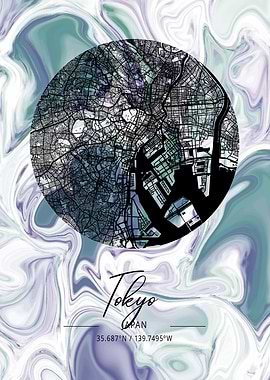 Tokyo City Map Japan