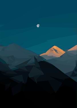 Nature painting Mountains