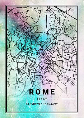 Rome Map Italy