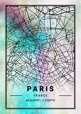 Paris City Map France